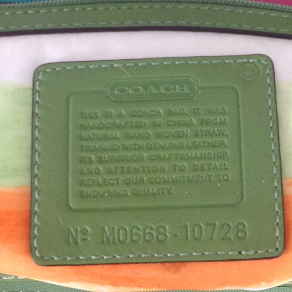 Coach basket bag green detail super clean. - Picture 4 of 5